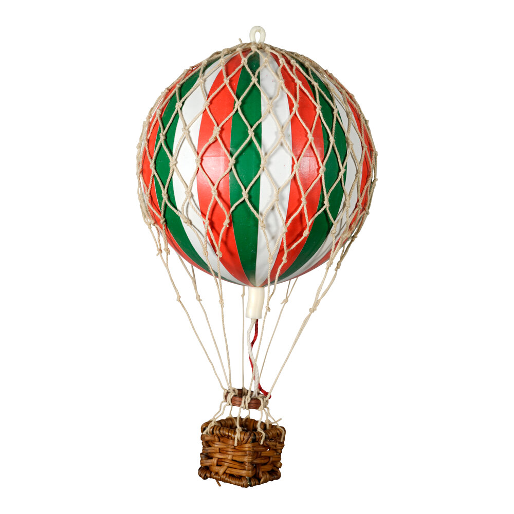Authentic Models Luftballon, Hvid/rød/grøn Ø8,5 cm