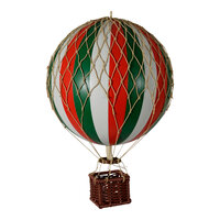 Luftballon, Hvid/rød/grøn Ø18cm