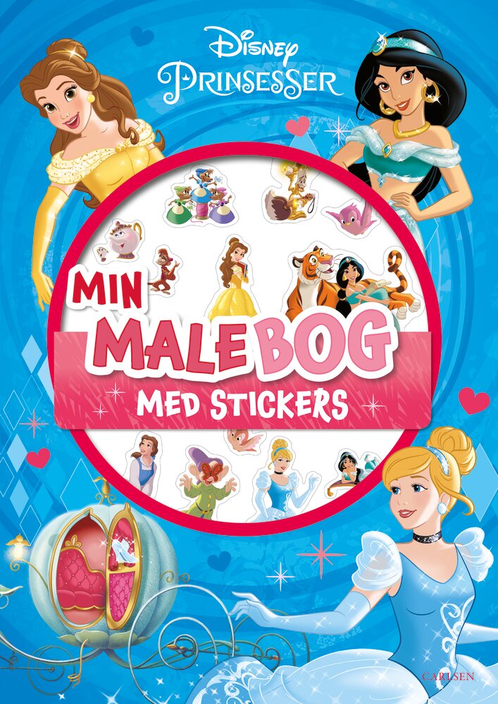 Carlsen Disney Prinsesser: Malebog m. klistermærker