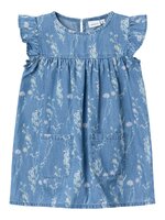 Gry kortærmet kjole - Medium Blue Denim