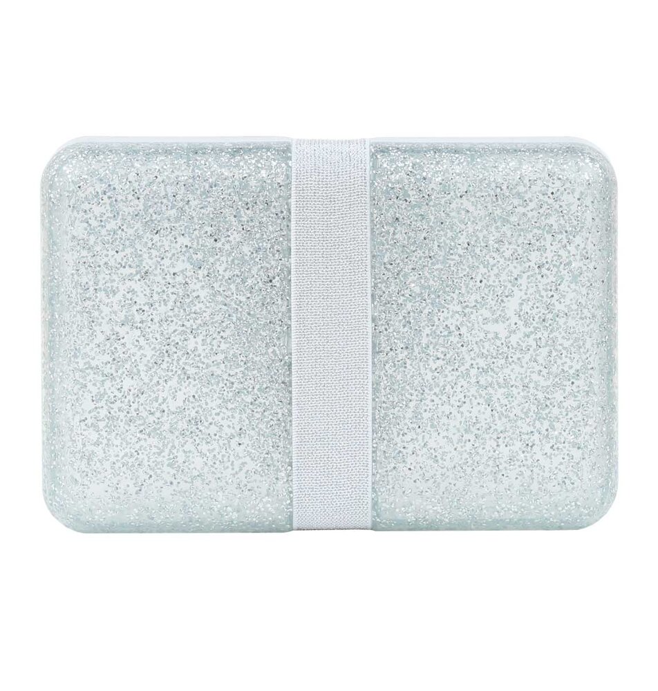 Lunch box - glitter silver