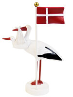 Bordpynt, flag med stork