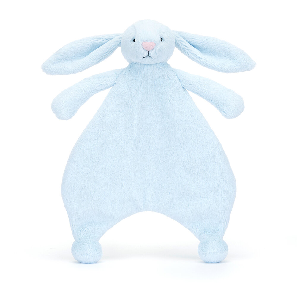 JellyCat Bashful kanin, lyseblå putteklud