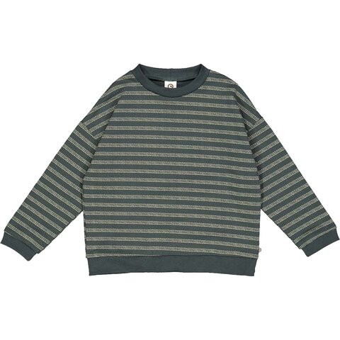 Stripe sweat trøje med striber - Balance green/ Poetry green