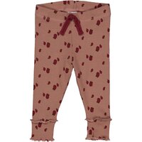 Apple leggings med æbler og flæser - Daydream/ Cabernet/ Bark