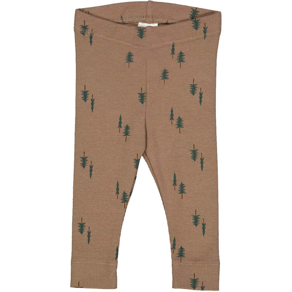 Pine leggings med grantræer - Shade/ Balance green/ Bark - 62