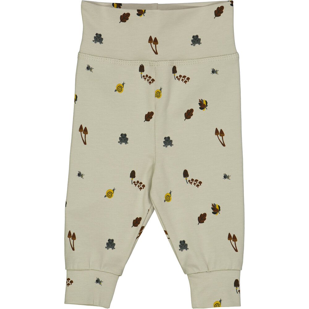 Mini me bukser med print - Soft green/ Mustard/ Bark - 62