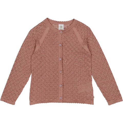 Knit strik cardigan med hulmønster - Daydream