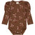 Flora pufærme body med blomsterprint - Bark/ Cabernet/ Nightingale