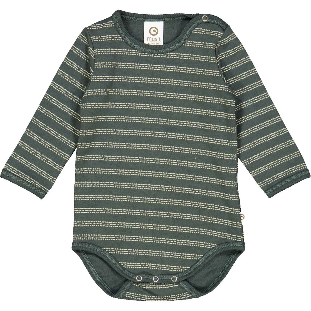 MÃ¼sli Stripe sweat body med striber - Balance green/ Poetry green 62