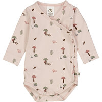 Mini me body med kryds-lukning - Nightingale/ Bark/ Poetry green