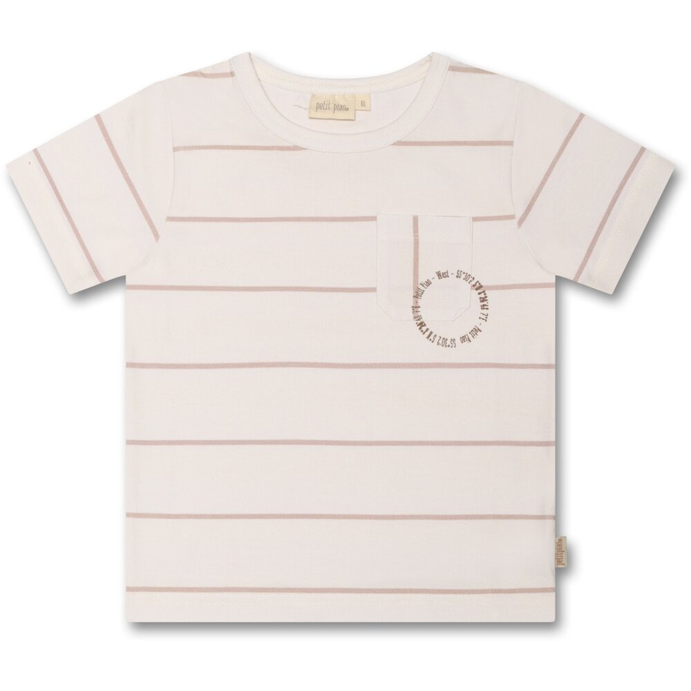 T-shirt kortærmet Pocket - OFF WHITE - 80