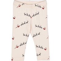 SANTA leggings med juleprint - Nightingale/ Cabernet/ Balsam cream