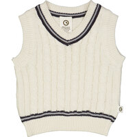 KNIT kabel strikket vest - Balsam cream