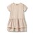 Jersey kjole kortærmet Johanna - cream flower meadow