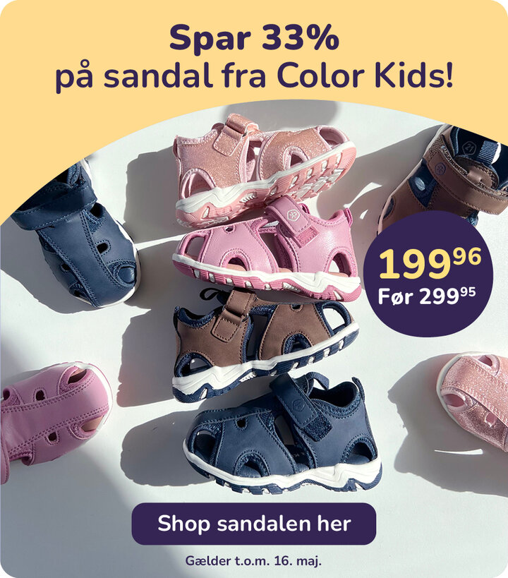 Spar 33% på Color Kids sandaler