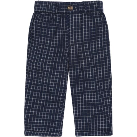 Loke Chinos - Navy Blazer Check AOP