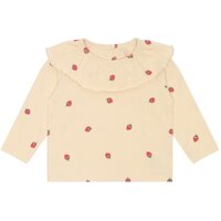 Larawila langærmet t-shirt - Angora Strawberry AOP