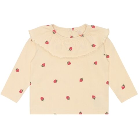 Larawila langærmet t-shirt - Angora Strawberry AOP