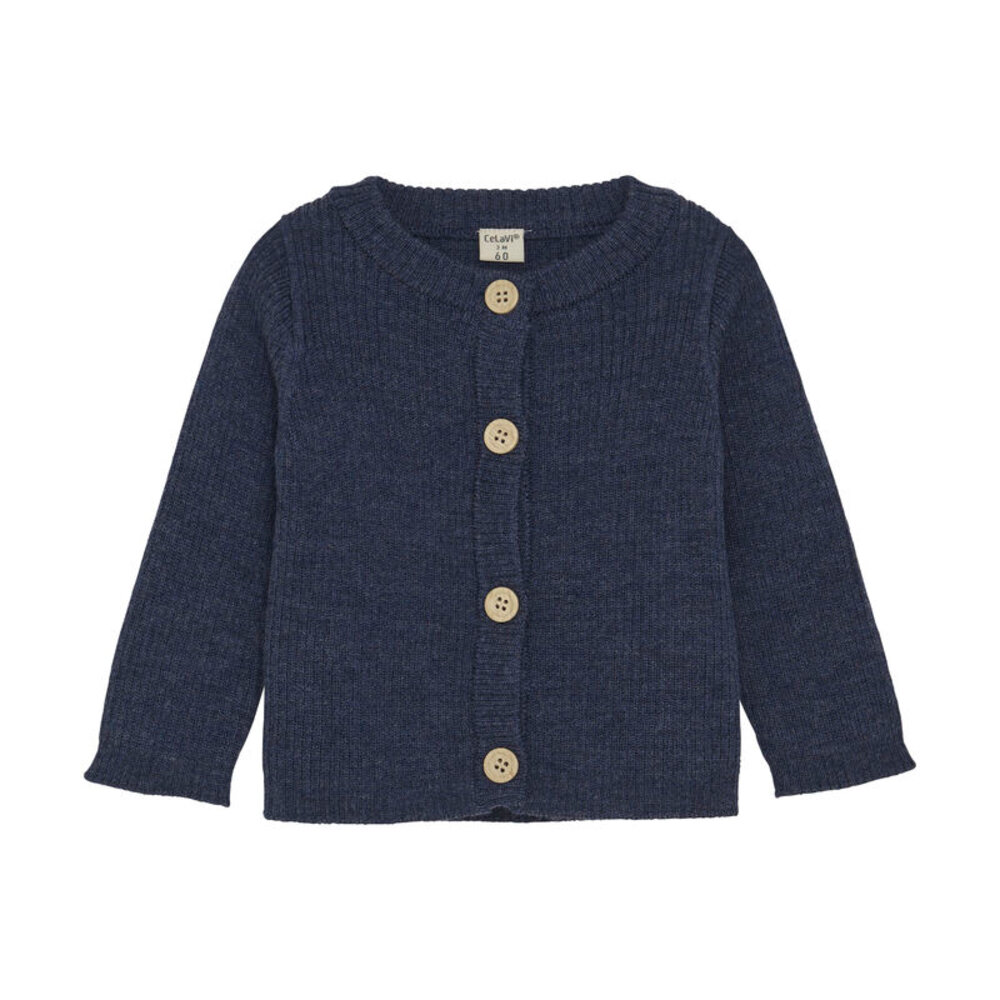 Cardigan - Knitted - Naval Academy Melange - 80