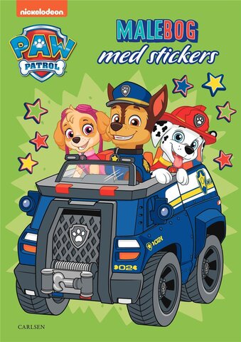 Paw Patrol malebog med stickers