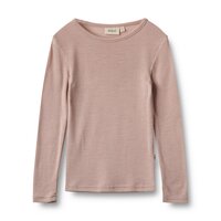 Uld t-shirt ls Alfie - Dry Rose