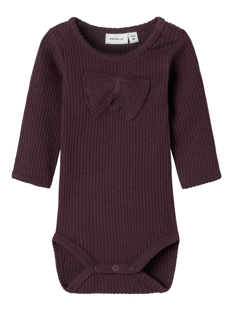 NAME IT Lusai langÃ¦rmet body - PLUM PERFECT 50