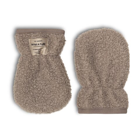 WOLMER teddyfleece vanter - Grey brown