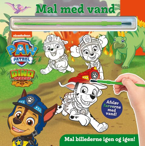 Mal med vand – Paw Patrol dinoer