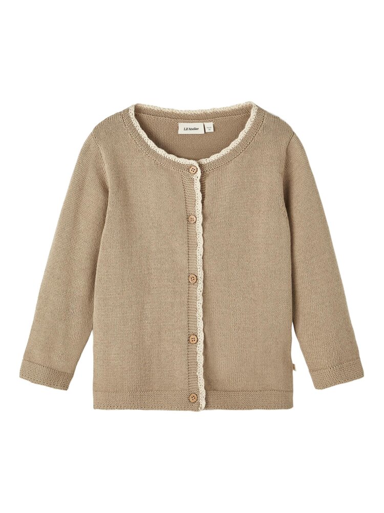 Emmely langærmet kort cardigan - chinchilla - 104