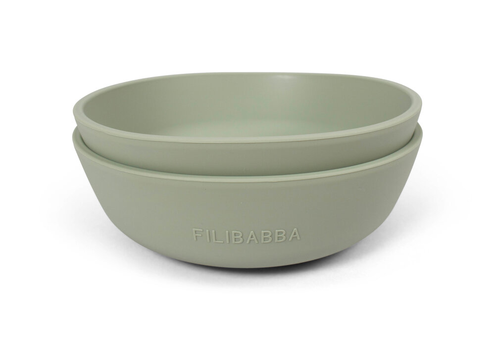 Filibabba Silikone skÃ¥l 2-pak - Green