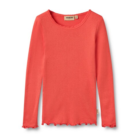 Rib T-shirt langærmet Reese - Candy Red