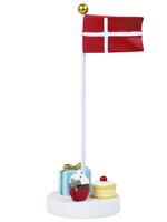 Bordflag, kager og pakke