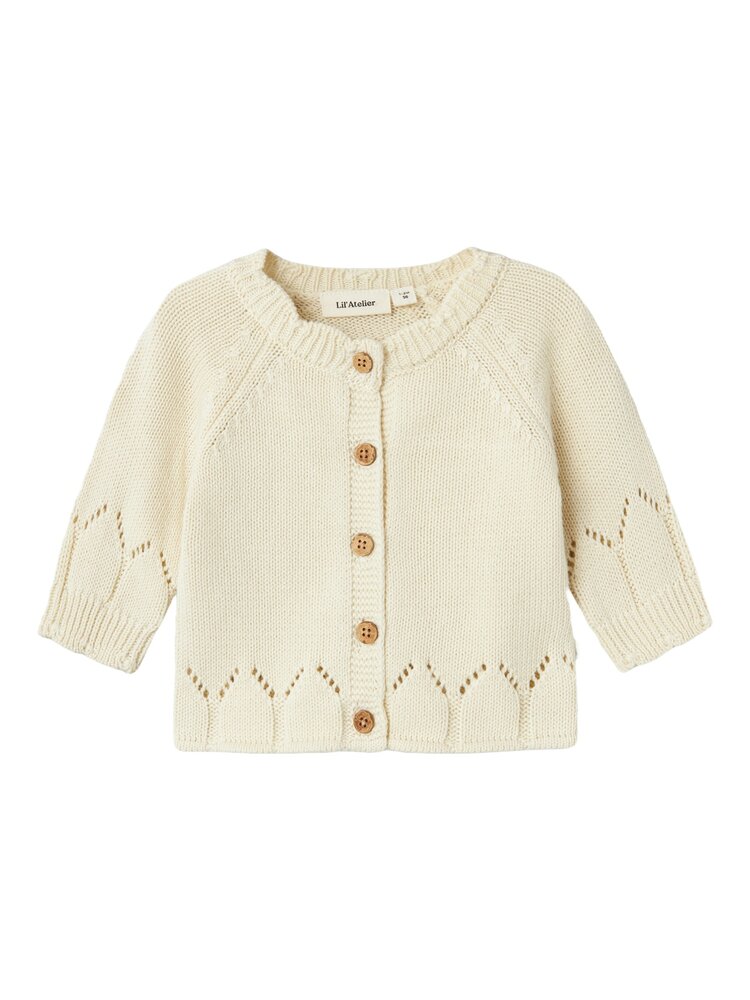 Ramla langærmet strik cardigan - TURTLEDOVE - 68