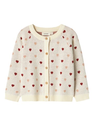 Saran ls strik cardigan hjerte - TURTLEDOVE