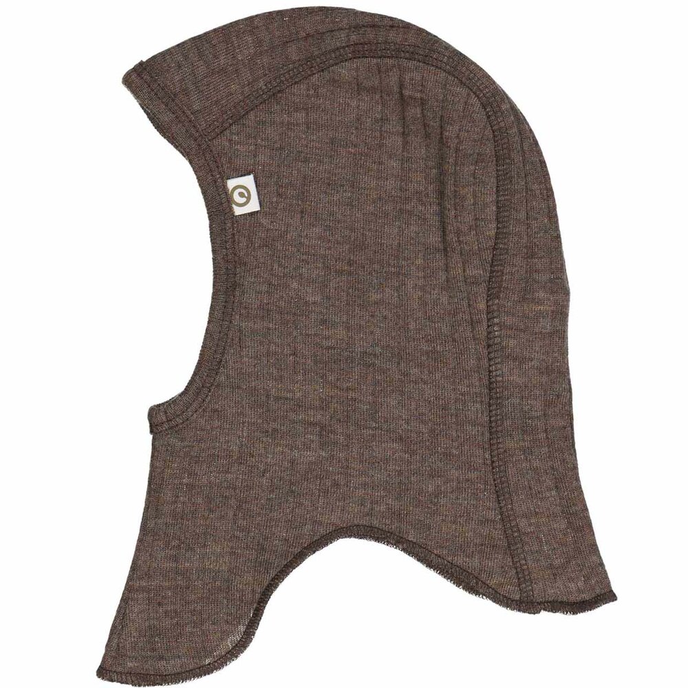 woolly elefanthue i merinould - Walnut melange - 68/74