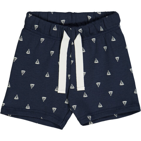 Shorts med skibe - Night blue/Balsam cream