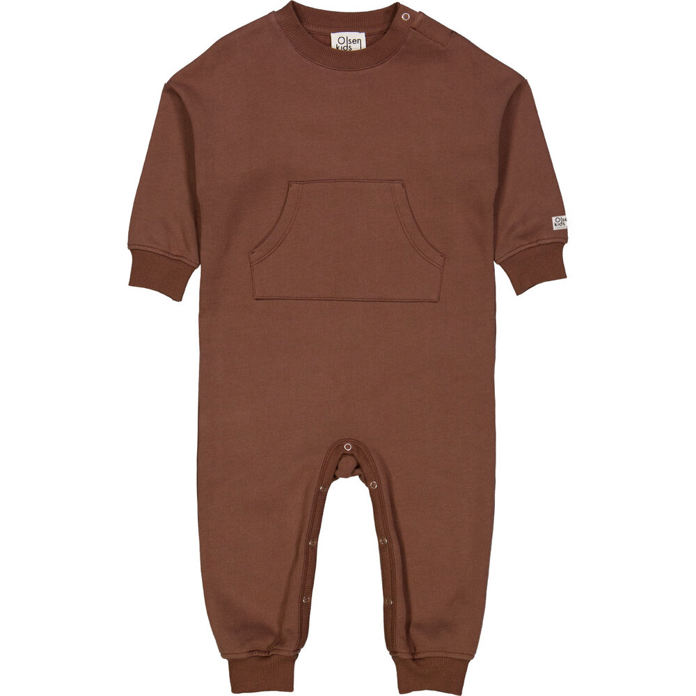 Olsen kids sweatdragt - Ceder brown - 74