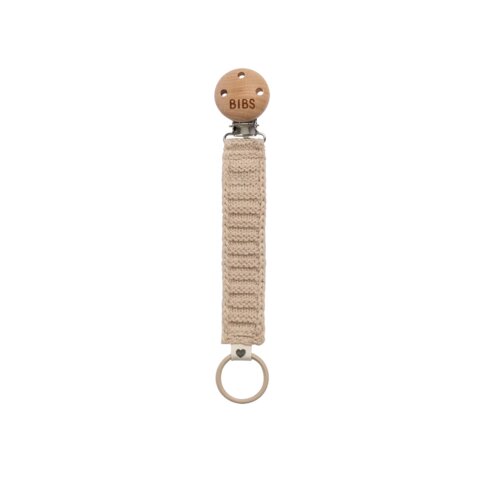 Pacifier Clip Knitted - Vanilla