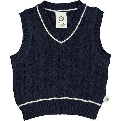 KNIT kabel strikket vest - 019402301