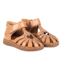 Begynder sandal med glitterhjerte - Almond/Maple Glitter