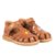 Begynder sandal med vejrbroderi - Cognac