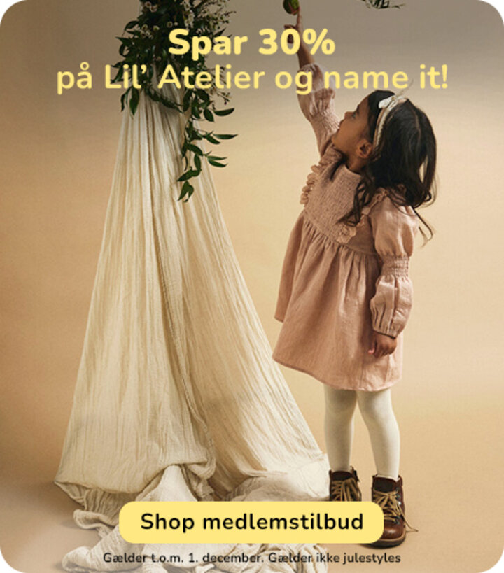 medlemstilbud! Spar 30% på name it og lil' atelier