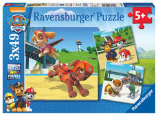 Paw Patrol puslespil 3x49 brikker