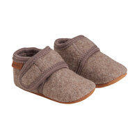 Baby wool slippers - Walnut