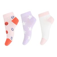 Smile sneaker strømper 3-pak - Multi Colors