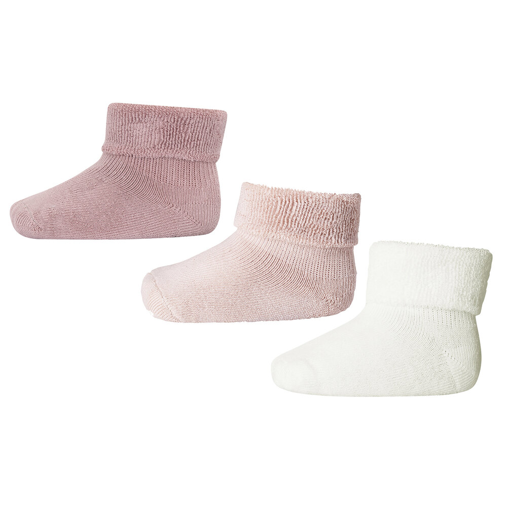 MP Denmark Baby socks 3-pak - Wood Rose 19/21