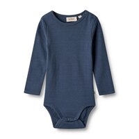 Spencer langærmet rib body - blue waves