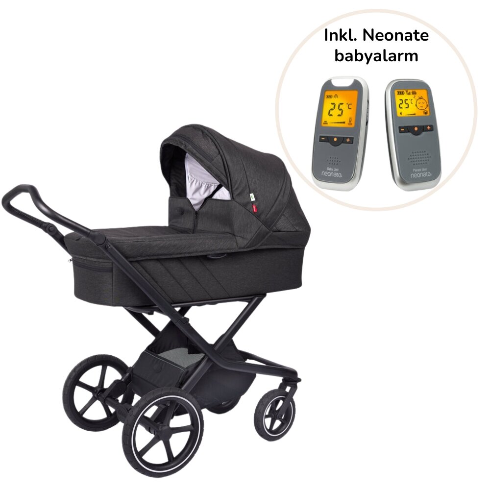 Neonate Vida 2 barnevogn - black melange inkl. BC-5700D